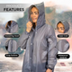 Long Raincoats for Men & Women in Grey (Pack of 2)