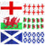 England Scotland Wales flags and bunting