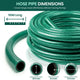 Reinforced Garden Hose Pipe – 50m Heavy Duty Flexible Water Hose