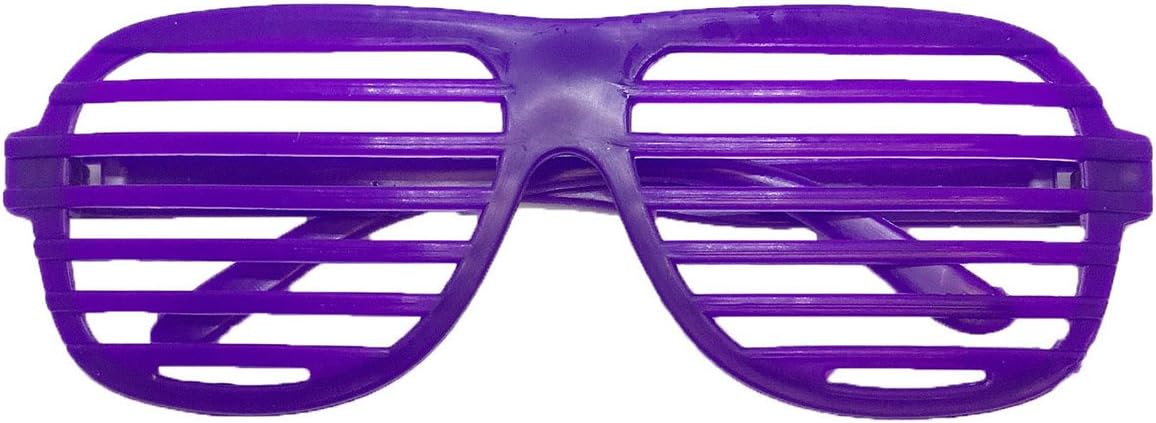Neon Purple Shutter Shades – Redstar Fancy Dress