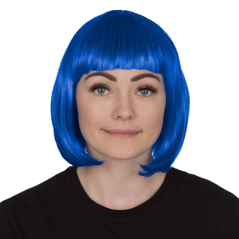Halloween Costume Dark Blue Wig Uk Blue Bob Wig With Fast UK