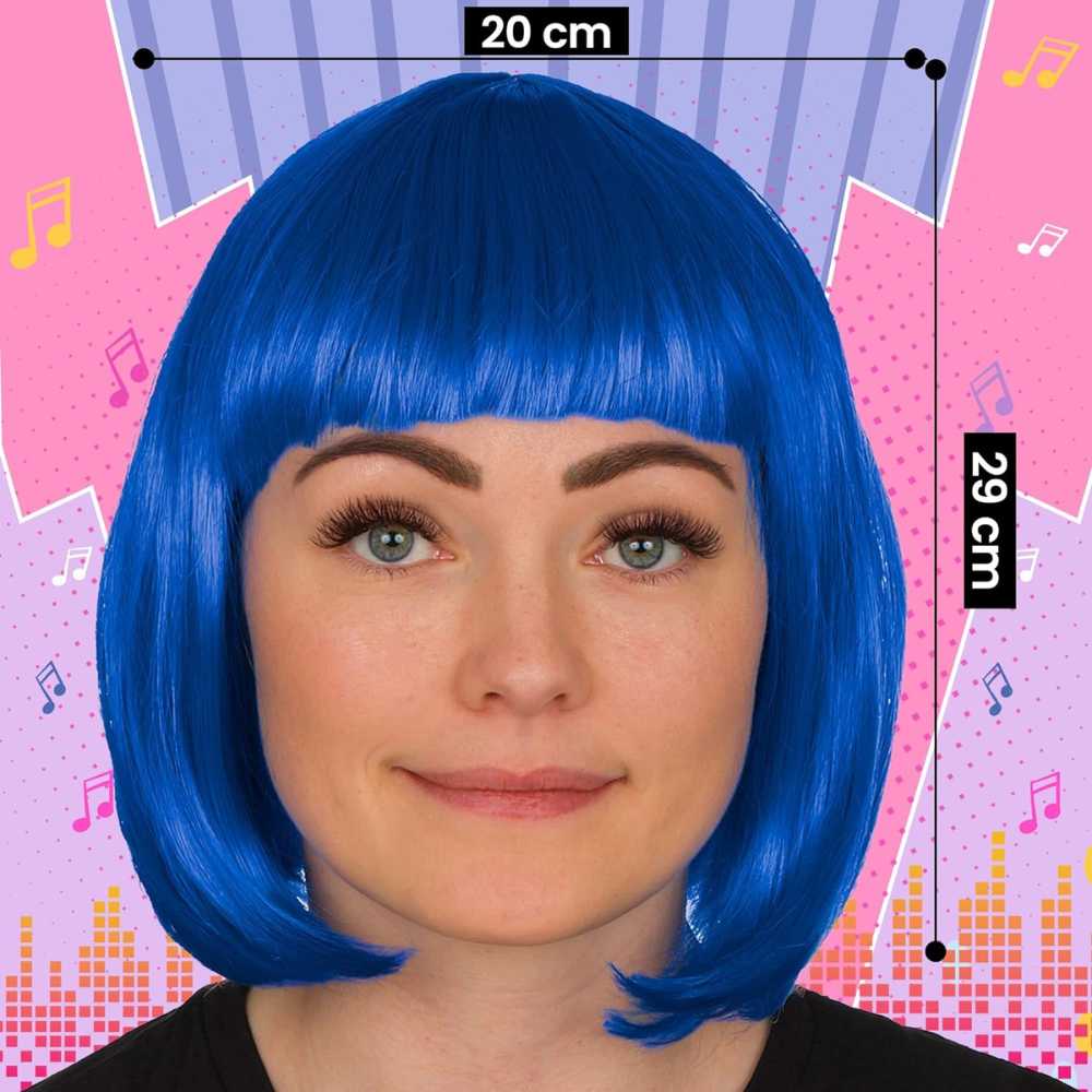 Blue Bob Wig With Fast UK Delivery – Redstar Fancy Dress