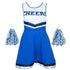 Blue Cheerleader Costume & Cheerleading Pom Poms