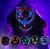 LED Halloween Mask Scary Stitches Mask (Blue)