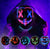 LED Halloween Mask Scary Stitches Mask (Purple/Blue)