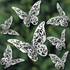12pc Silver Butterflies for Décor (8cm-12cm)