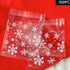 100pcs Christmas Cellophane Bags With Snowflake Design