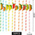 30pc Cocktail Paper Straws With 3D Fruit Design
