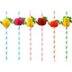 30pc Cocktail Paper Straws With 3D Fruit Design