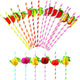 30pc Cocktail Paper Straws With 3D Fruit Design