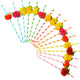 30pc Cocktail Paper Straws With 3D Fruit Design