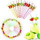 30pc Cocktail Paper Straws With 3D Fruit Design