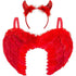 Red Angel Wings and Devil Horns Headband