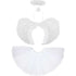 3pc Girl's White Fallen Angel Costume
