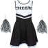Girls Cheerleader Costume With Pom Poms