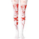 Girls Halloween Tights With Blood Stained Print