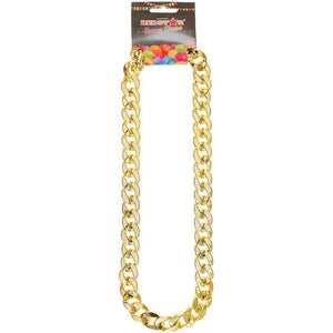 Gold Rapper Chain - Gangster & Hip Hop Rapper Jewellery for Pimp Fancy Dress