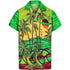 Sunglasses Themed Green Hawaiian Shirt for Summer