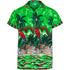 Green Vintage Hawaiian Shirt - Parrot Print Beachwear