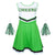 Green Cheerleader Outfit with Pom Poms