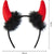 Red & Black Horns Headband