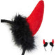Red & Black Horns Headband
