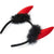 Red & Black Horns Headband