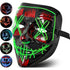 LED Halloween Mask Scary Stitches Mask (Green)