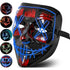 LED Halloween Mask Scary Stitches Mask (Blue)