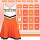 Orange Cheerleader Outfit