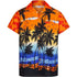 Orange Short Sleeve Hawaiian Shirt for Men - Aloha Shirt