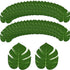 24 x Artificial Palm Leaves for Hawaiian Party Table Décor