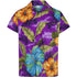 Purple Floral Hawaiian Shirt for Men - Hibiscus Flower Print