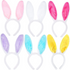 Rabbit Ears Headband (Pack of 6, Different Colours)