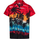 Red Short Sleeve Hawaiian Shirt for Men - Aloha Shirt