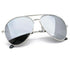 Silver Mirrored Aviator Sunglasses