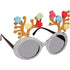 Reindeer Antler Novelty Christmas Glasses (Silver)