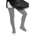 Black and White Striped Tights for Girls (6-12 Years)