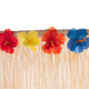 276 x 76cm Hawaiian Grass Table Skirt With Hibiscus Flowers