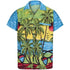 Sunglasses Themed Turquoise Hawaiian Shirt for Summer