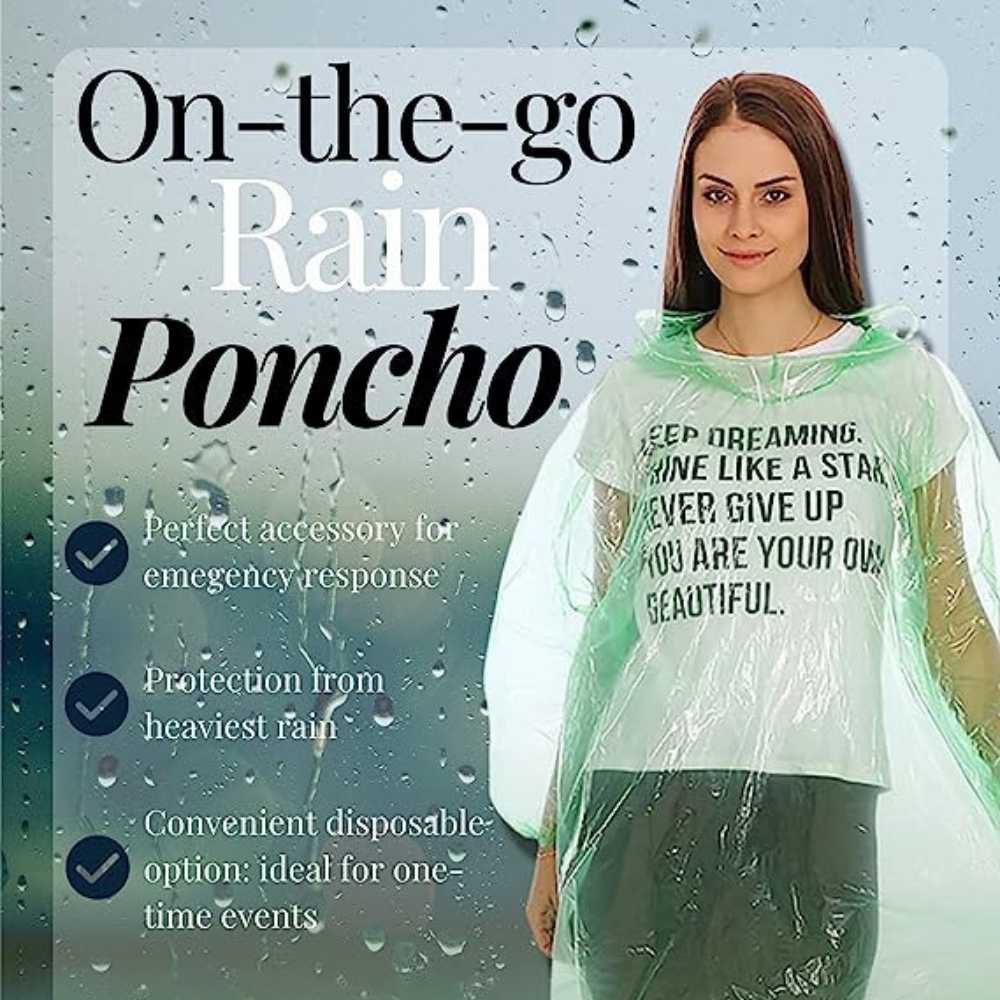 Multicolour Waterproof Rain Poncho – Redstar Fancy Dress