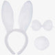 White Bunny 3-Piece Set - Rabbit Ears, Bow Tie & Round Tail