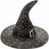 Black & Gold Wizard Hat - Halloween Witch Hat