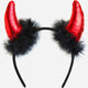 Red & Black Horns Headband