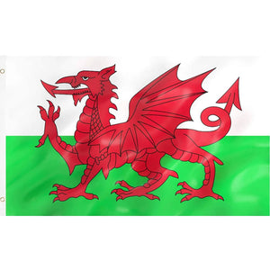 5ft x 3ft Wales Dragon Flag With Eyelets