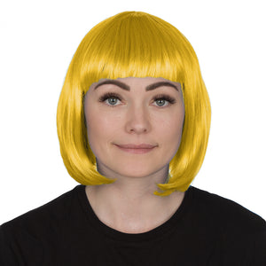 Vibrant Yellow Bob Wig - Eye-catching Party Accessory for Fancy Dress, Themed Events & Hen Nights - Celebrity Inspired Style